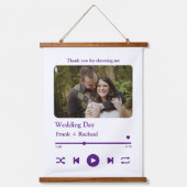 Modernes Foto für benutzerdefinierte Musiklieder Wandteppich Mit Holzrahmen (Vorderseite)