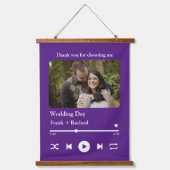 Modernes Foto für benutzerdefinierte Musiklieder Wandteppich Mit Holzrahmen (Vorderseite)