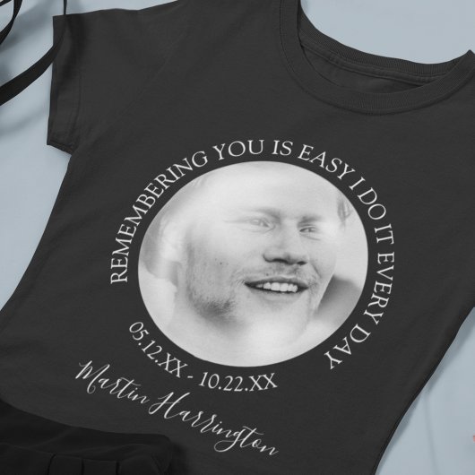 Modernes Foto für Blasen-Effekt | Memorial T - Shi T-Shirt