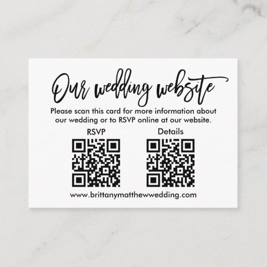 Modernes Foto für das Hochzeitsskript QR UAWG Deta Begleitkarte (Vorderseite)