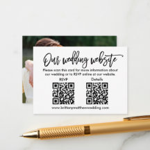 Modernes Foto für das Hochzeitsskript QR UAWG Deta