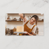 Modernes Foto für das Logo "Minimalistisch Baker P Visitenkarte (Rückseite)