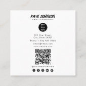 Modernes Foto für das Script-Business-Logo Fotogra Quadratische Visitenkarte (Rückseite)