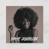 Modernes Foto für das Script-Business-Logo Fotogra Quadratische Visitenkarte (Vorderseite)