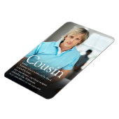 Modernes Foto für den besten Cousin Magnet (Linke Seite)