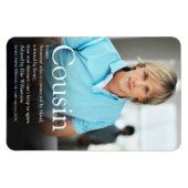 Modernes Foto für den besten Cousin Magnet (Horizontal)