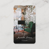 Modernes Foto für den Innenarchitekten Monogram Visitenkarte (Vorderseite)