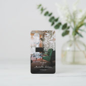 Modernes Foto für den Innenarchitekten Monogram Visitenkarte (Stehend Vorderseite)