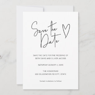 Modernes Foto für den minimalen Signature-Schrifta Save The Date