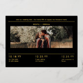 Modernes Foto für den Minimaltifikblock Save the D Folieneinladung (Vorderseite)