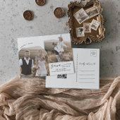 Modernes Foto für den QR-Code 2 Save the Date Einladungspostkarte