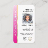 Modernes Foto für den QR-Code für Rosa-Gold-Notizb Visitenkarte (Vorderseite)