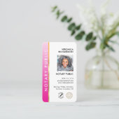 Modernes Foto für den QR-Code für Rosa-Gold-Notizb Visitenkarte (Stehend Vorderseite)