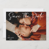 Modernes Foto für den QR-Code in Schwarz und Weiß  Einladung (Vorderseite)