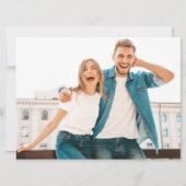 Modernes Foto für den roten Herzschlag Valentinsta Karte (Rückseite)