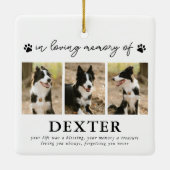 Modernes Foto für den Verlust von Haustieren Keramikornament (Rückseite)