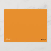 Modernes Foto für den Weihnachtsfrieden (Orange-Rü Postkarte (Rückseite)