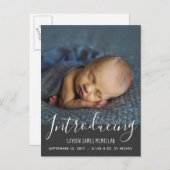 Modernes Foto für die Ankündigung von Geburt (Vorne/Hinten)