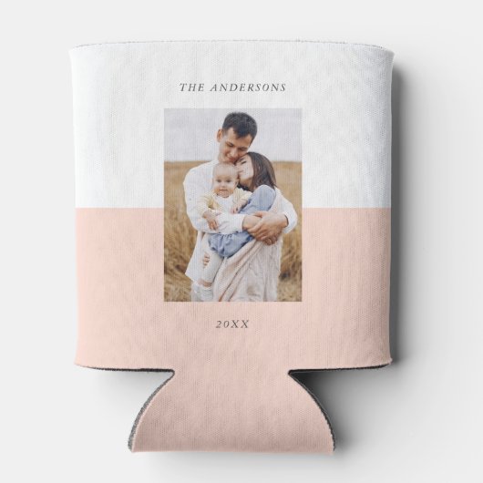 Modernes Foto für die Familie Personalisiert Dosenkühler (Rückseite)