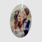 Modernes Foto für die Hochzeit von Schriftzeichen Ornament (Vorderseite)