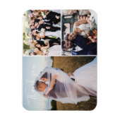 Modernes Foto für drei Hochzeiten Magnet (Vertikal)