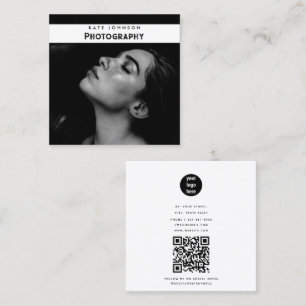 Modernes Foto für einfache Firmenlogos Quadratische Visitenkarte