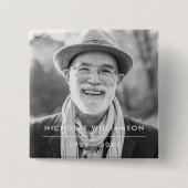 Modernes Foto für einfache Gedenkstätten Button (Vorderseite)