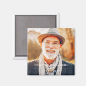 Modernes Foto für einfache Gedenkstätten Magnet (Vorderseite/Rückseite)