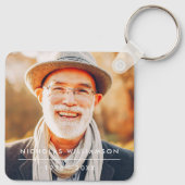 Modernes Foto für einfache Gedenkstätten Schlüsselanhänger (Rückseite)