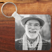 Modernes Foto für einfache Gedenkstätten Schlüsselanhänger (Vorderseite)