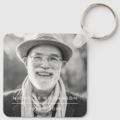 Modernes Foto für einfache Gedenkstätten Schlüsselanhänger (Rückseite)