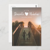 Modernes Foto für einfache Pinselstriche Save the  Postkarte (Vorne/Hinten)