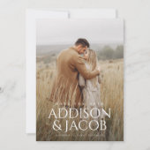 Modernes Foto für einfache Typnamen Save the Date (Vorderseite)