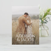 Modernes Foto für einfache Typnamen Save the Date (Stehend Vorderseite)