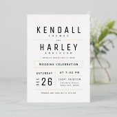 Modernes Foto für einfache Typografie Folieneinladung (Stehend vorne)