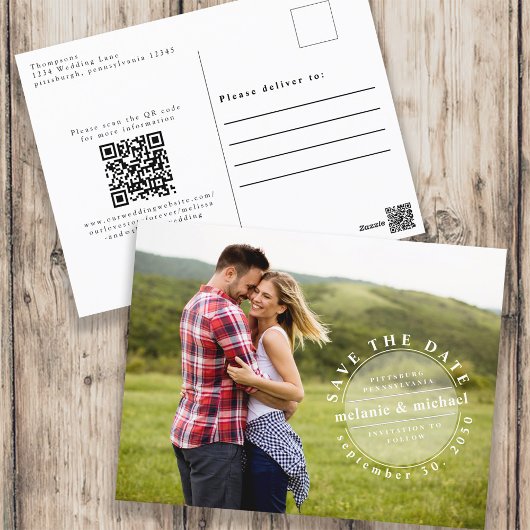 Modernes Foto für einfache Typografie Minimalistis Postkarte