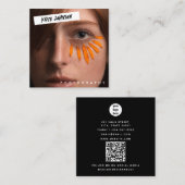 Modernes Foto für einzigartige Firmenlogos Quadratische Visitenkarte (Vorne/Hinten)