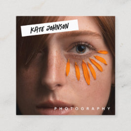Modernes Foto für einzigartige Firmenlogos Quadratische Visitenkarte