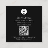 Modernes Foto für einzigartige Firmenlogos Quadratische Visitenkarte (Rückseite)