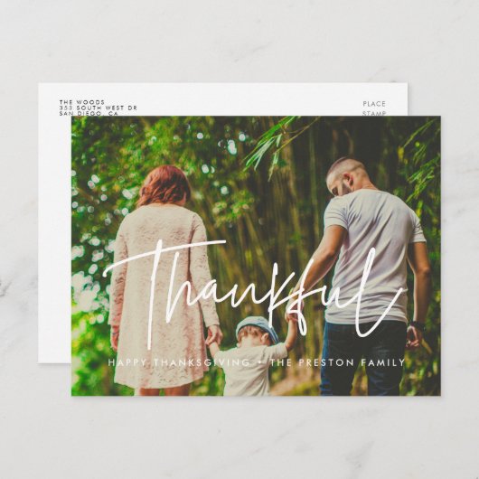 Modernes Foto für Erntedank Postkarte (Vorne/Hinten)