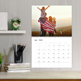 Modernes Foto für Familien Einfach Personalisiert Kalender