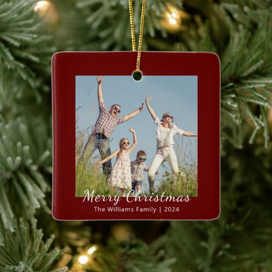 Modernes Foto für Familienfeiern Keramikornament (Baum)