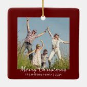 Modernes Foto für Familienfeiern Keramikornament (Rückseite)