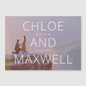 Modernes Foto für fette Namen Save the Date Magneteinladung (Vorderseite)