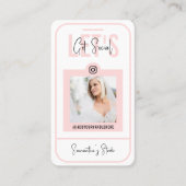 Modernes Foto für Fotografie Rosa Instraktion Visitenkarte (Vorderseite)