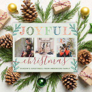 Modernes Foto für freudvolle Weihnachtsfeiertage i Feiertagspostkarte