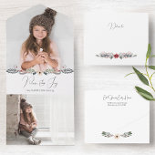 Modernes Foto für Frieden und Freude All In One Einladung