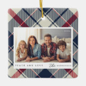 Modernes Foto für Frieden und Liebe Keramikornament (Vorderseite)