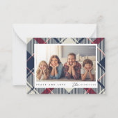 Modernes Foto für Frieden und Liebe Mitteilungskarte (Vorderseite)