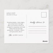 Modernes Foto für Frieden und Liebe Postkarte (Rückseite)